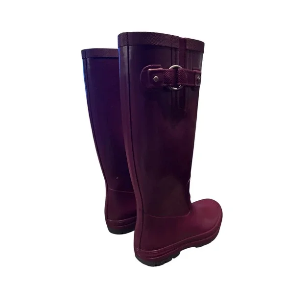 Helly Hansen W Veierland 2 Burgundy Rubber Tall Rain Boots Women US 6 EU 36 UK 4 - Picture 2 of 7